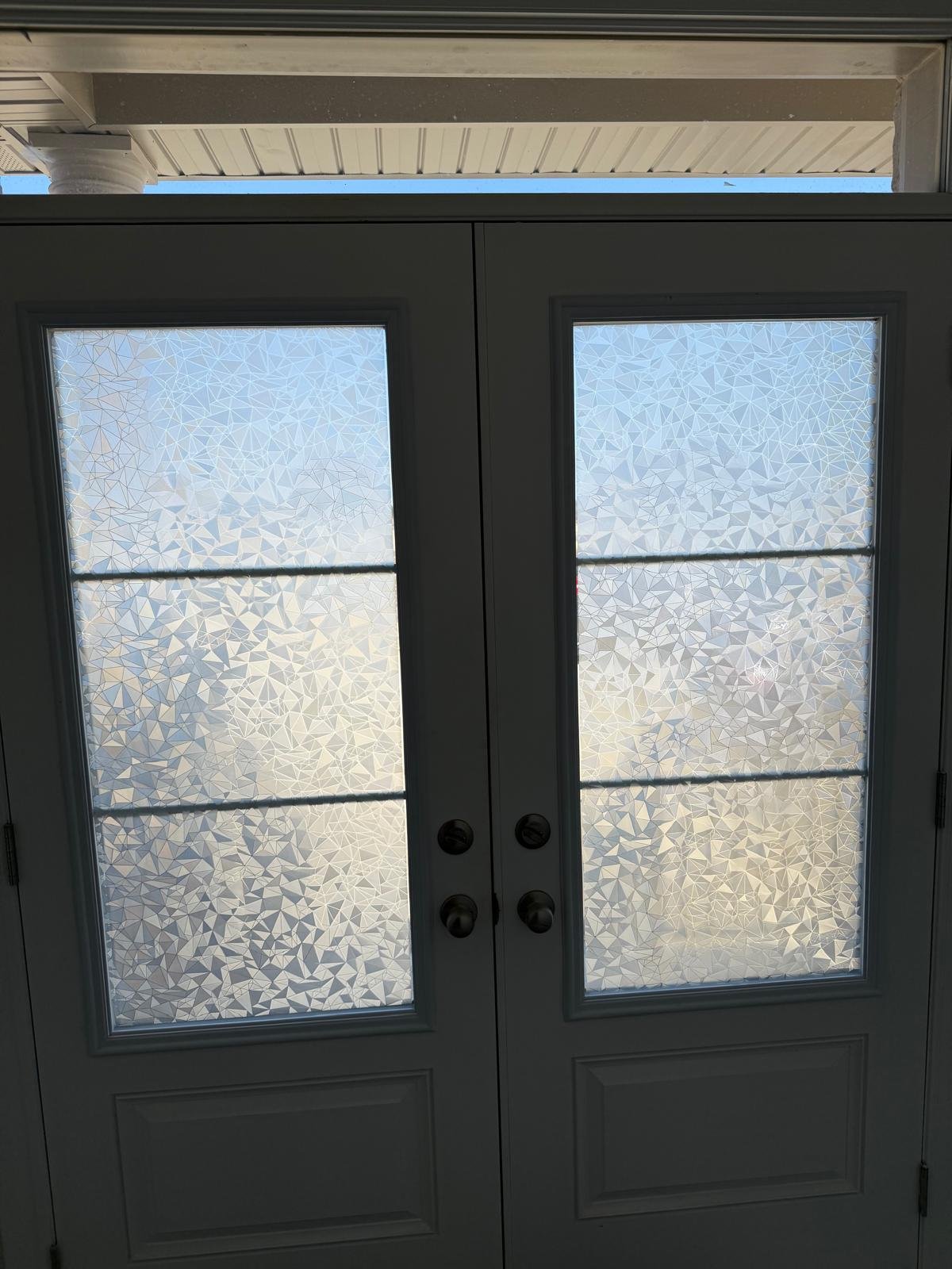 Toronto front door privacy window covering for glass panels