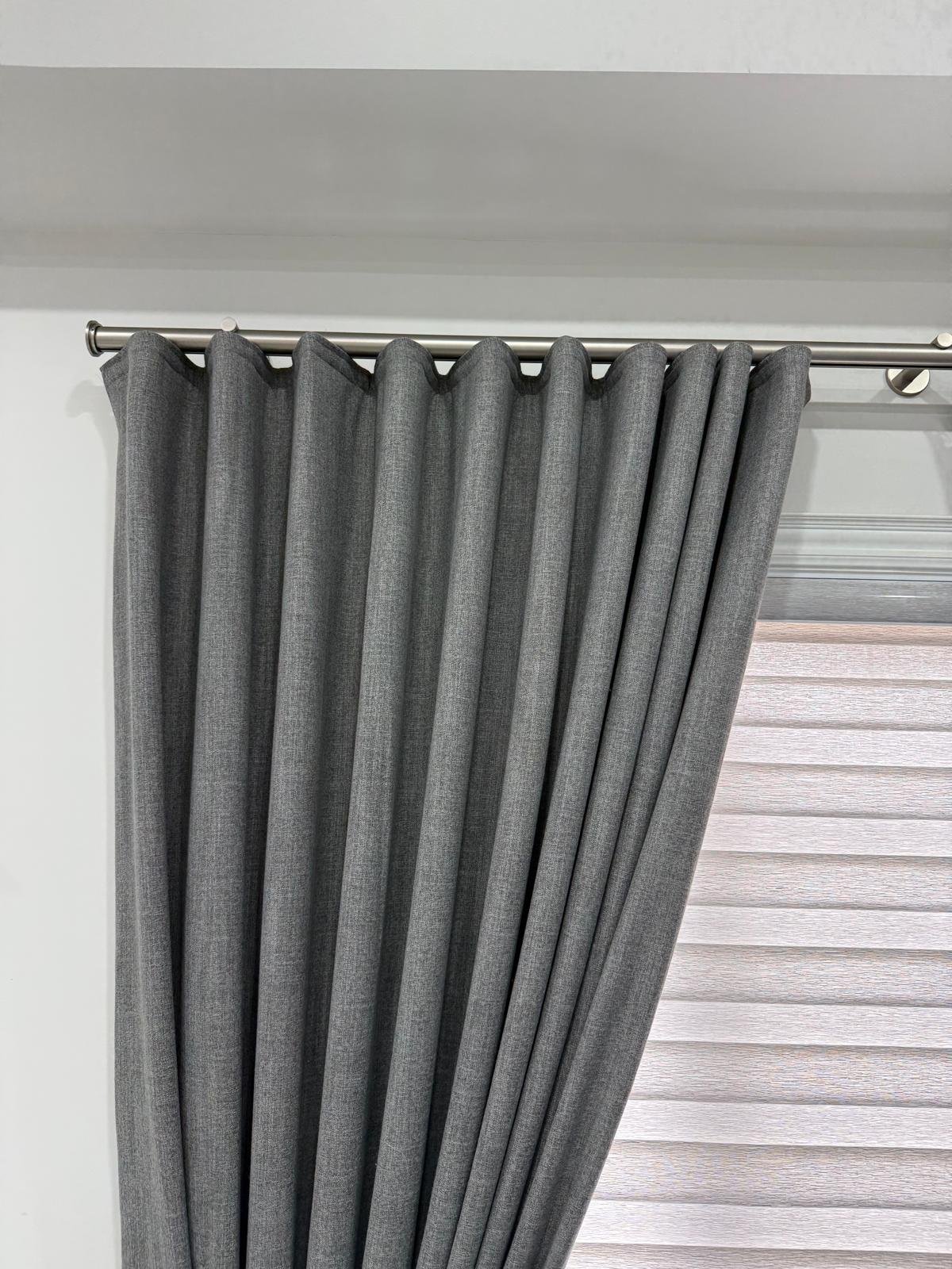 Toronto grommet drapery panels installed on window